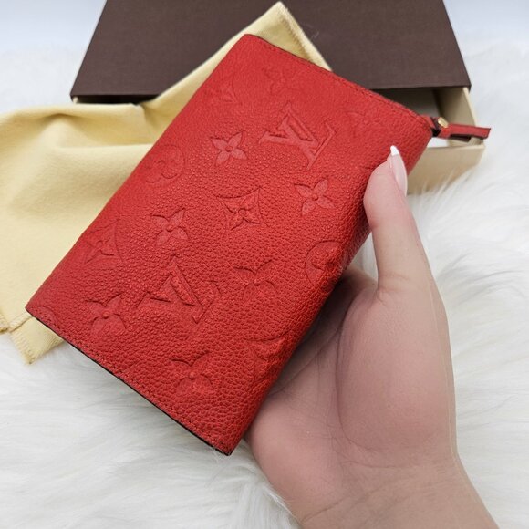 Louis Vuitton Red Cerise Empreinte Compact Wallet - Picture 5 of 17